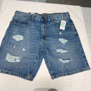 American Rag Men's Blue Distressed Denim Shorts 34W 9” InseamNew with tags $21